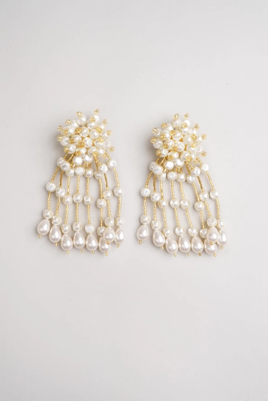 Vanina Women's Sables Nacres Maxi Earrings - Pearlescent Statement Jewelry