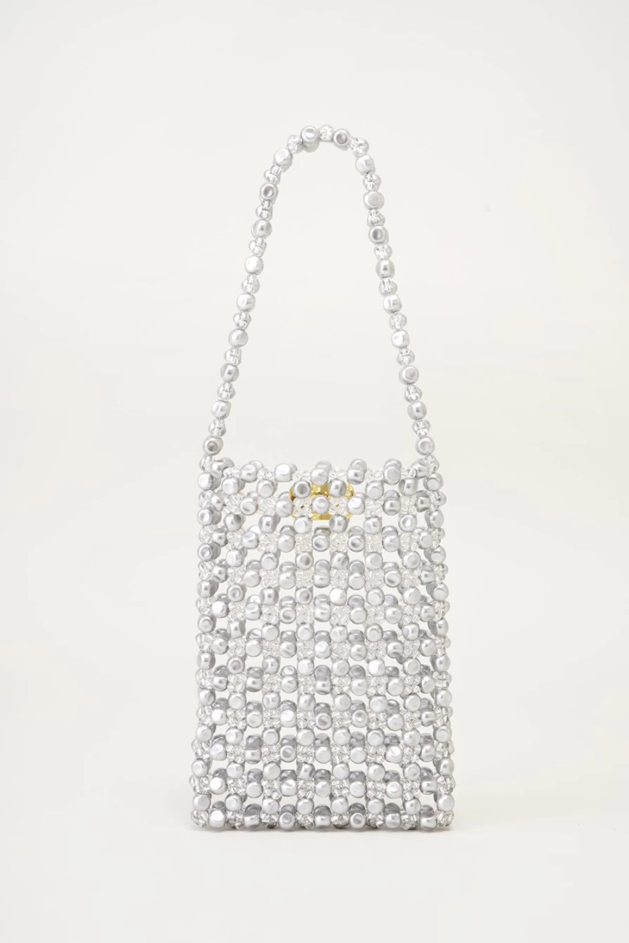 Vanina Women's Le Sable Nacre Handbag - Elegant Pearl Sand Designer Purse for Women
