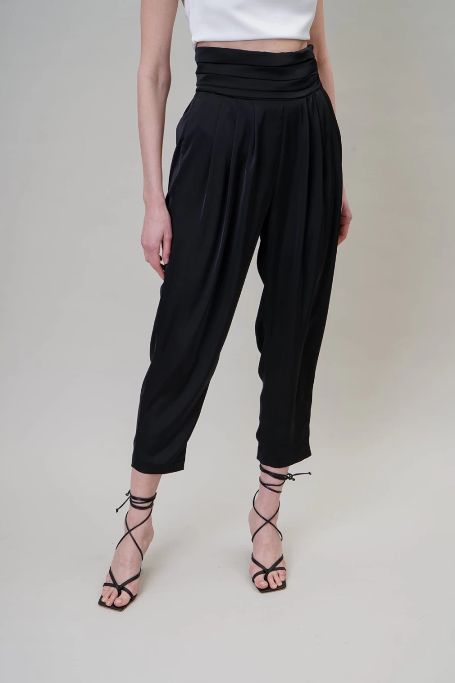 Vanina Women's Papillon Pants - Elegant Floral Print High Waist Trousers