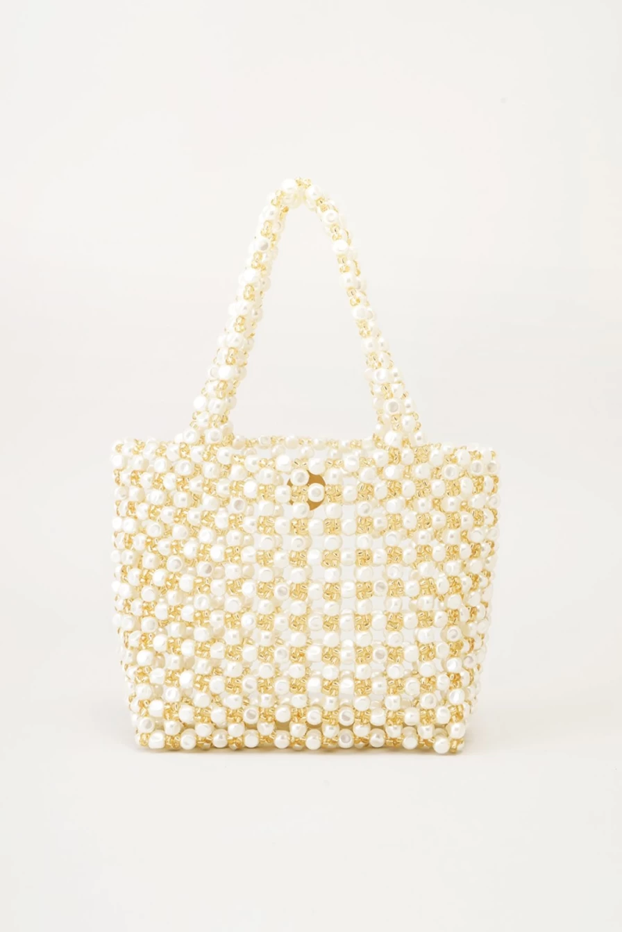 Vanina Women's Sable Nacre Bag - Elegant Pearl-Embellished Handbag for Women