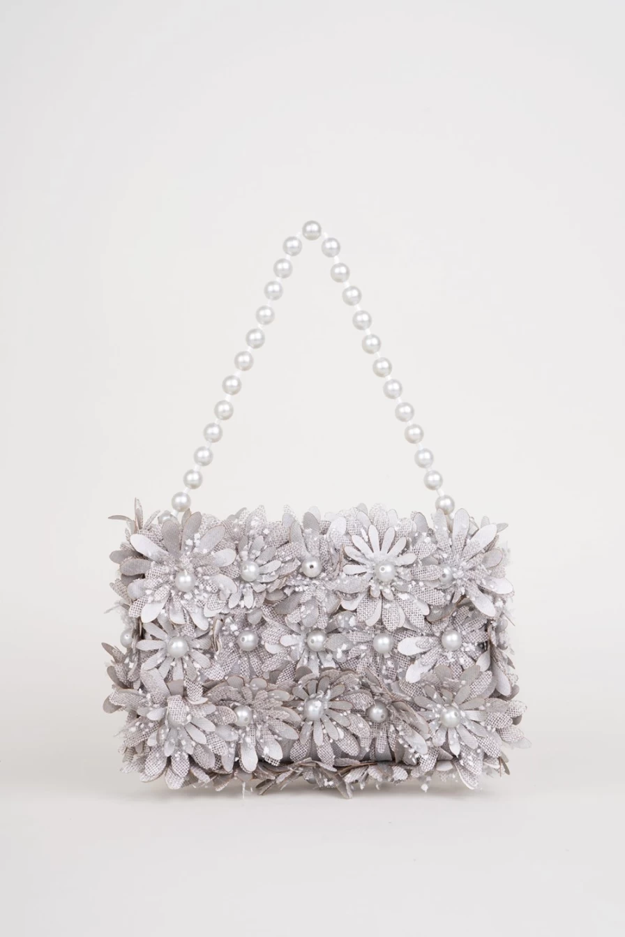 Vanina Women's Inflorescence Baguette Handbag - Elegant Floral Design Clutch